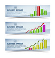 business infographic horizontal banners vector image vector image