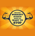 fitness concept strong arms with big vector image vector image