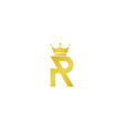 king letter r logo icon design vector image