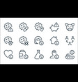 coronavirus line icons linear set quality line vector image