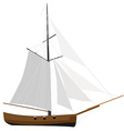 sloop ship vector image vector image