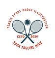 vintage crossed tennis racket and ball for sport vector image vector image