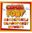 comic alphabet vector image