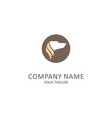 dog head logo vector image vector image