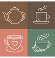 tea and coffee logos vector image