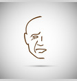 facial scan face biometric identification vector image vector image