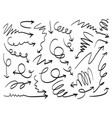 hand drawn arrows icons set arrow icon vector image