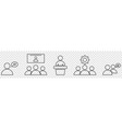 workshop line icon set vector image
