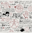 abstract seamless pattern with sketches and notes vector image