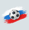 ball for soccer with russian flag vector image