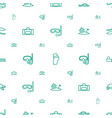 beach icons pattern seamless white background vector image vector image