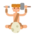 caveman primitive stone age people vector image vector image