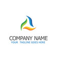 colorful triangle logo vector image vector image