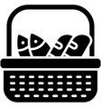 food basket icon holy week related vector image vector image