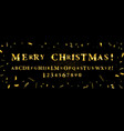 golden letters and numbers set vector image vector image