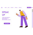 landing page speak up concept vector image