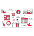 market trends analysis vector image