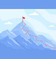 path mountain climbing successful leader business vector image vector image