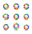 rainbow buttons vector image