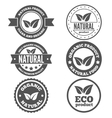 set of vintage logo label badge logotype vector image