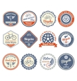 cycling emblems set vector image