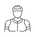 male cyclist line icon vector image vector image