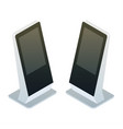 realistic interactive information kiosk terminal vector image