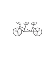 tandem bike sketch icon vector image