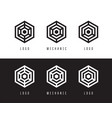 abstract hexagon logo design vector image vector image