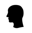 black mans head outline vector image