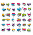 comic text collection sound effects pop art style vector image vector image