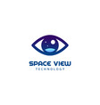 space view logo vector image vector image