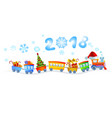 new year train vector image