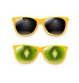 summer sunglasses set isolated white background vector image vector image
