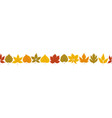 autumn leaves background banner template vector image