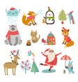 christmas set vector image