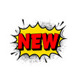 new in vintage style cartoon pop vector image