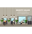 beauty salon interior concept banners hair vector image vector image