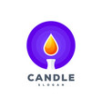 candle logo design ready to use vector image vector image