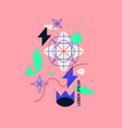 composition with geometric shapes abstract vector image