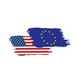 european union and american flags vector image vector image
