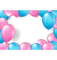 pink and blue balloons vector image