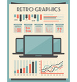 retro set of infographic elements vector image