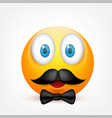 smiley with blue eyesemoticon yellow face vector image