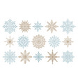 snowflakes set vector image