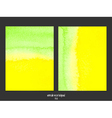green and yellow watercolor background vector image