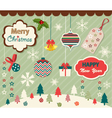 set of christmas and new year elements vector image vector image