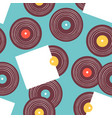 vintage vinyl music album seamless pattern vector image vector image