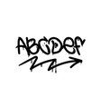 graffiti alphabet vector image vector image