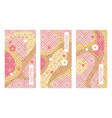 japan traditional geometric landscape vector image vector image
